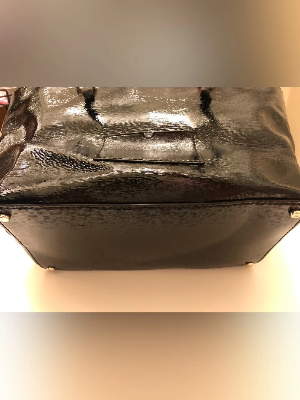 Kate Spade Glossy Black Leather Tote